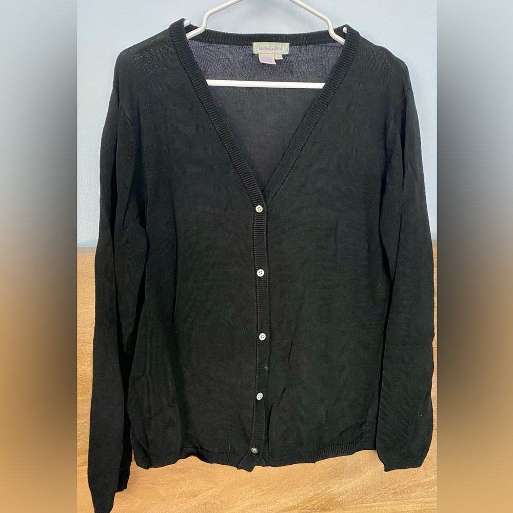 Isabella Bird Black V-Neck Cardigan